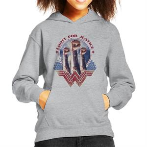 Wonder Woman Movie Fight For Justice Kid's Hooded Sweatshirt