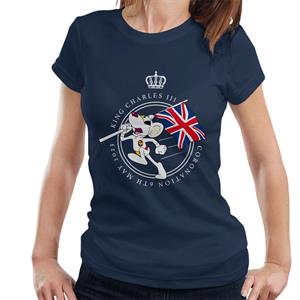 Danger Mouse Union Jack King Charles III 2023 Coronation Women's T-Shirt