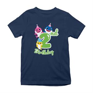 Baby Shark 2nd Birthday Mommy And Daddy Kid's T-Shirt