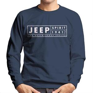 Jeep Spirit 1941 Estd For Adventurous Souls Light Logo Men's Sweatshirt