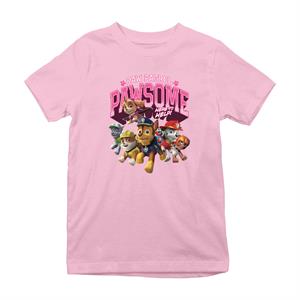 PAW Patrol Pawsome Pups Here To Help Pink Logo  Kid's T-Shirt