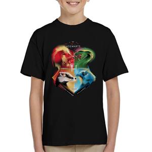 Harry Potter Animals Of Each Hogwarts House Kid's T-Shirt