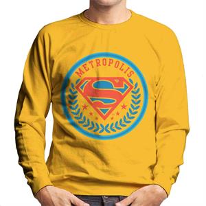 Superman Comic Metropolis Logo Men's Sweatshirt