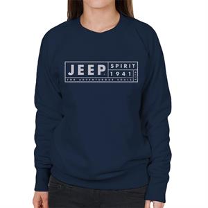 Jeep Spirit 1941 Estd For Adventurous Souls Light Logo Women's Sweatshirt