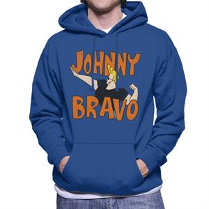 Johnny Bravo Side Pose Logo Men's Hooded Sweatshirt