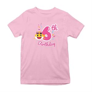 Baby Shark Pink 6th Birthday Kid's T-Shirt