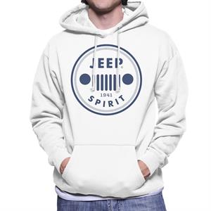 Jeep Spirit 1941 Blue Logo Men's Hooded Sweatshirt