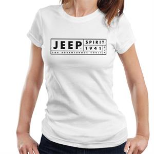 Jeep Spirit 1941 Estd For Adventurous Souls Dark Logo Women's T-Shirt