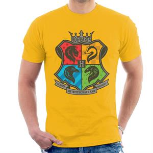 Harry Potter Hogwarts School Of Witchcraft And Wizardry Mascots Men's T-Shirt