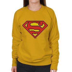 Superman Pixelated Logo Women's Sweatshirt