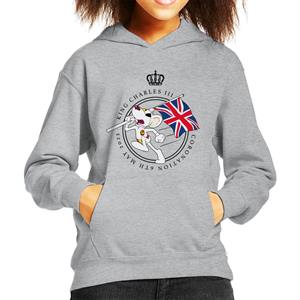 Danger Mouse King Charles III Coronation 2023 Kid's Hooded Sweatshirt