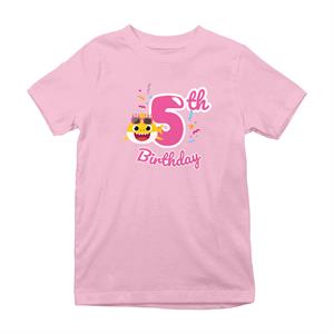 Baby Shark Pink 5th Birthday Kid's T-Shirt