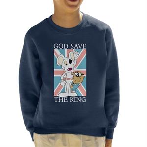 Danger Mouse God Save The King Union Jack Kid's Sweatshirt