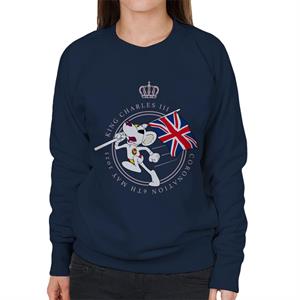 Danger Mouse King Charles III Coronation 2023 Union Jack Women's Sweatshirt