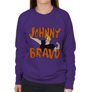 Johnny Bravo Side Pose Logo Women's Sweatshirt