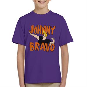 Johnny Bravo Side Pose Logo Kid's T-Shirt