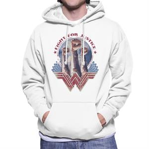 Wonder Woman Movie Fight For Justice Men's Hooded Sweatshirt