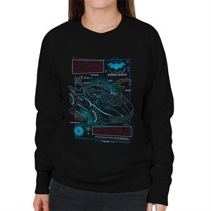 Batman Batmobile Blueprint Women's Sweatshirt