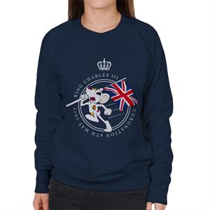 Danger Mouse Union Jack King Charles III 2023 Coronation Women's Sweatshirt