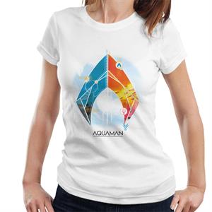 Aquaman Blue And Orange Symbol Atlans Trident Women's T-Shirt