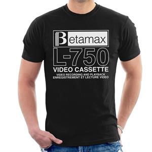 Betamax White B Logo L 750 Video Cassette Men's T-Shirt