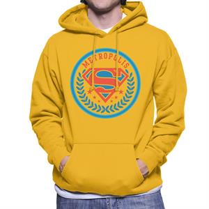 Superman Comic Metropolis Logo Men's Hooded Sweatshirt