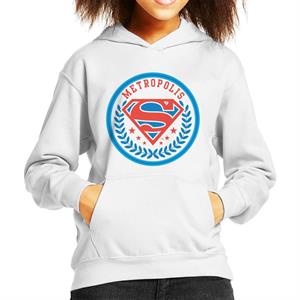 Superman Comic Metropolis Logo Kid's Hooded Sweatshirt