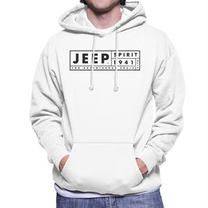 Jeep Spirit 1941 Estd For Adventurous Souls Dark Logo Men's Hooded Sweatshirt