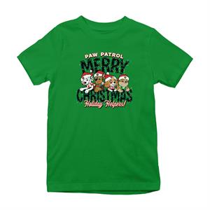 PAW Patrol Merry Christmas Holiday Helpers Santa Hats Kid's T-Shirt