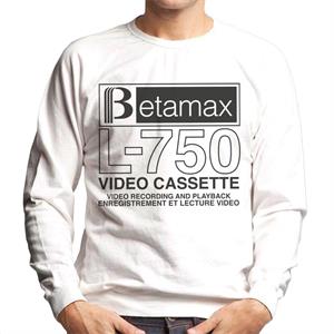 Betamax Black B Logo L 750 Cassette Men's Sweatshirt