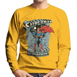 Superman The Man Of Steel Men's Sweatshirt