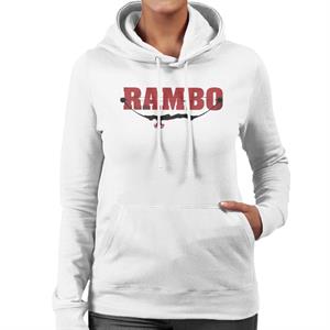 Rambo Logo Compound Bow Women's Hooded Sweatshirt