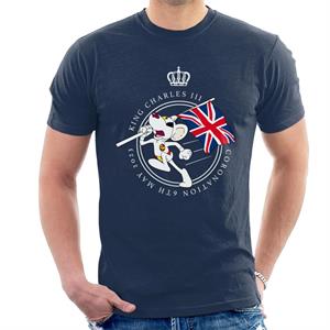 Danger Mouse Union Jack King Charles III 2023 Coronation Men's T-Shirt