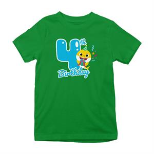 Baby Shark 4th Birthday Kid's T-Shirt