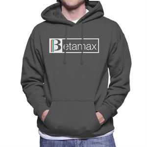 Betamax Red Green And Blue White B Banner Logo Men's Hooded Sweatshirt