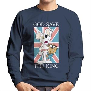 Danger Mouse God Save The King Union Jack Men's Sweatshirt