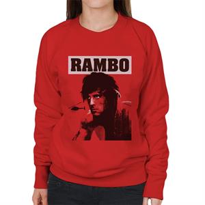 Rambo First Blood Helicopter Poster Women's Sweatshirt