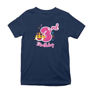 Baby Shark Pink 3rd Birthday Kid's T-Shirt