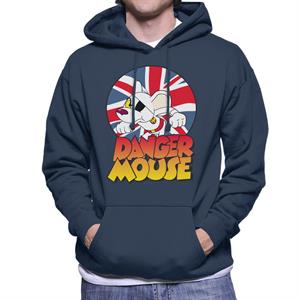 Danger Mouse Frowning Union Jack Men's Hooded Sweatshirt