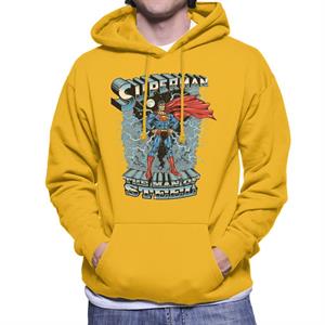 Superman The Man Of Steel Men's Hooded Sweatshirt