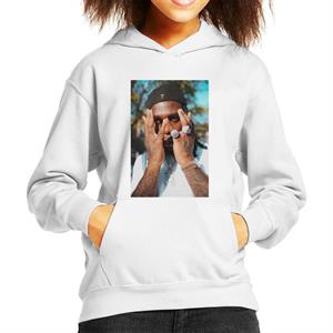 Burna Boy 7 Hat Close Up Kid's Hooded Sweatshirt