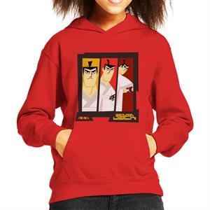 Samurai Jack Drawing Katana Montage Kid's Hooded Sweatshirt