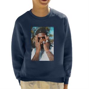 Burna Boy 7 Hat Close Up Kid's Sweatshirt