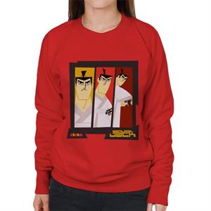 Samurai Jack Drawing Katana Montage Women's Sweatshirt