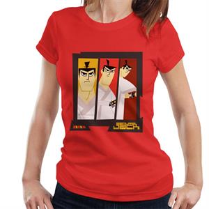 Samurai Jack Drawing Katana Montage Women's T-Shirt