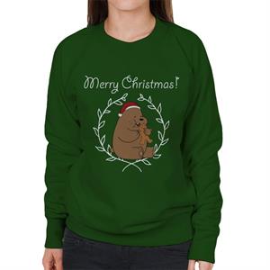 We Bare Bears Christmas Gingerbread Man Merry Xmas Women's Sweatshirt