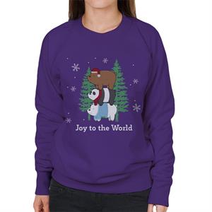 We Bare Bears Christmas Joy To The World Women's Sweatshirt