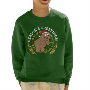 We Bare Bears Christmas Season's Greetings Kid's Sweatshirt