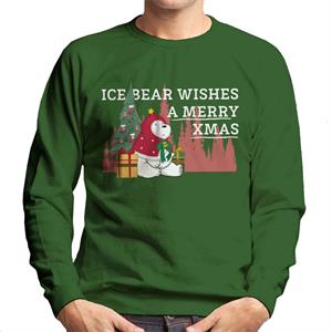 We Bare Bears Christmas Ice Bear Wishes A Merry Xmas Men's Sweatshirt