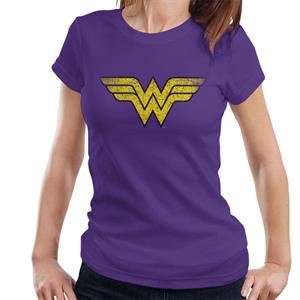 Wonder Woman Faded Yellow Logo Women's T-Shirt